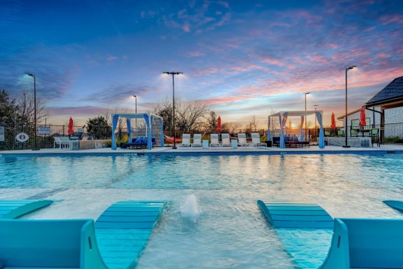 Beautiful pool at Sunset 